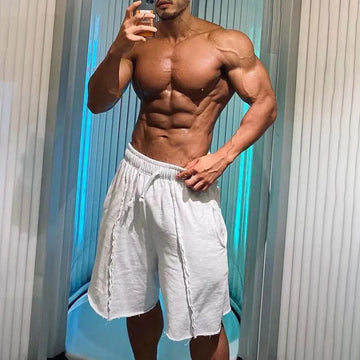 Aidase Mens Casual Sports Shorts Genderless 2024 New Streetwear Fitness Solid Color Loose Simple Comfortable Five-Point Pants Unisex aidase-shop